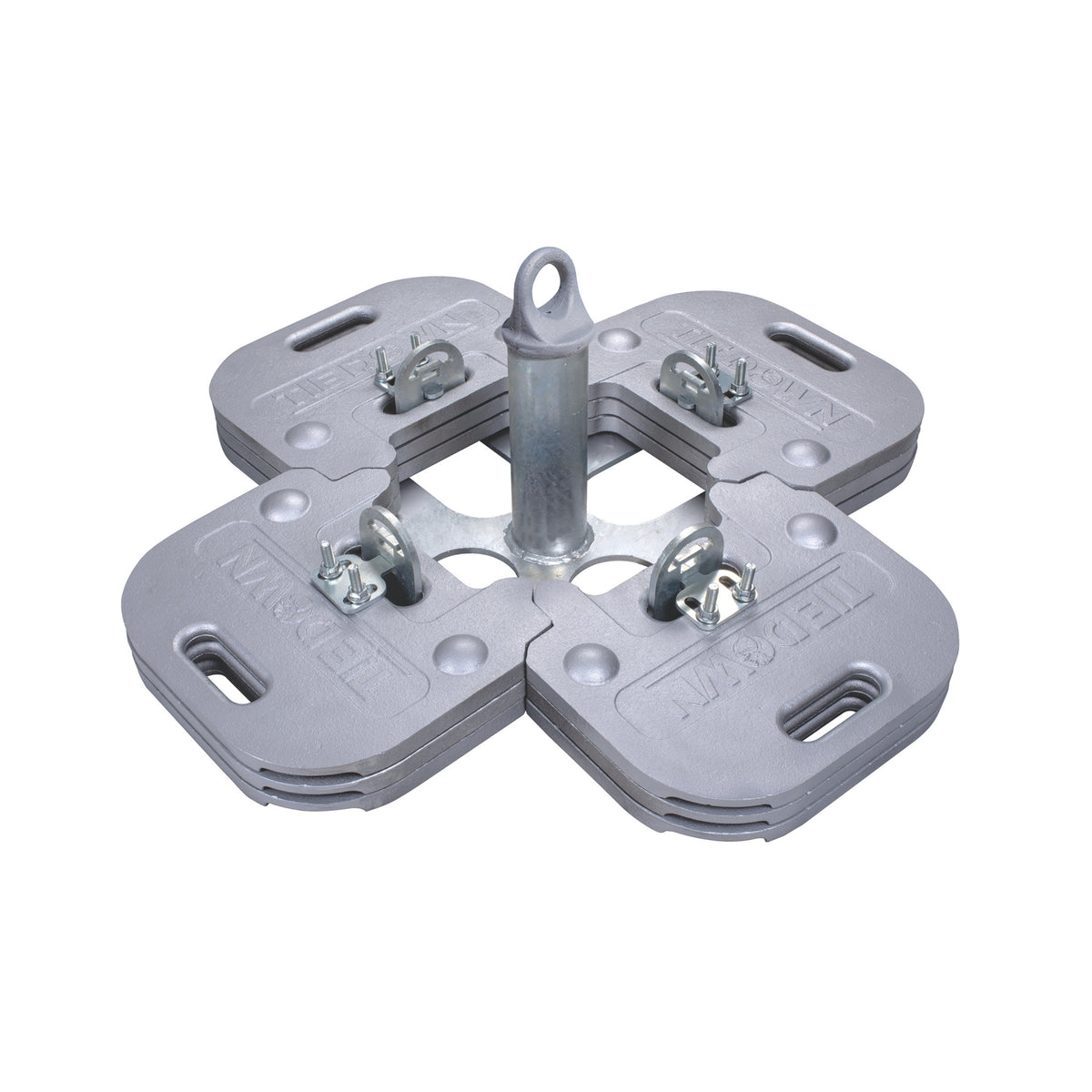 Tie Down Hippo Deadweight Anchor System, 12-Plate, Galvanized, Forged Eye Cap - 65219GC