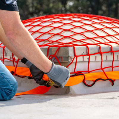 Tie Down Portable Skylight Netting, 7 ft. x 7 ft., Orange - 65400