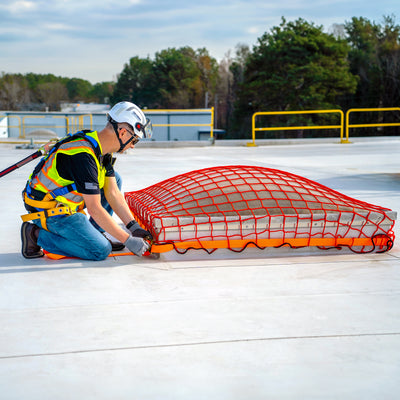 Tie Down Portable Skylight Netting, 10 ft. x 10 ft., Orange - 65401