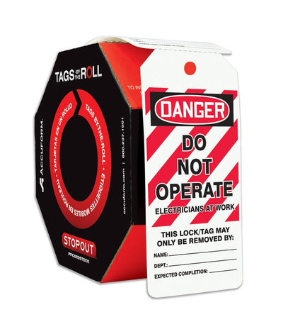 OSHA Danger Tags By-The-Roll: Do Not Operate PF-Cardstock - TAR468