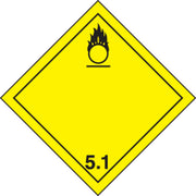 TDG Placard  Class 5 273mm x 273mm (10 3/4" x 10 3/4") Plastic 50/Pack - TCP511VP50