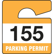 SMALL VERTICAL HANGING PARKING PERMIT:PARKING PERMIT Orange Series: 900-999 3" x 2 3/4" 100/Pack - TNT820ORK
