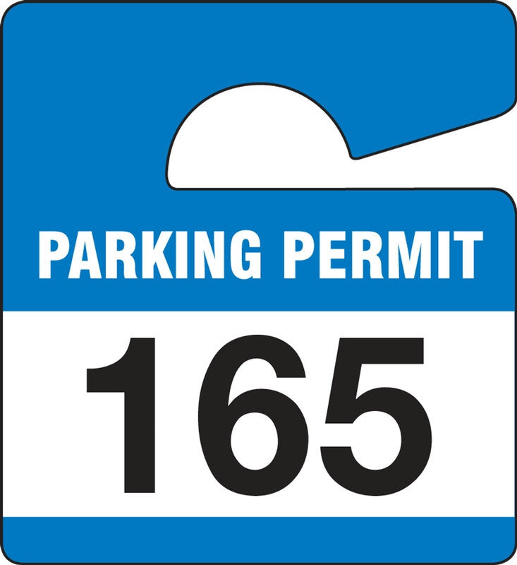 Small Vertical Hanging Parking Permits Green Series: 800-899 3" x 2 3/4" 100/Pack - TNT824GNJ