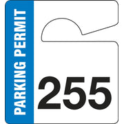 SMALL VERTICAL HANGING PARKING PERMIT: PARKING PERMIT Green Series: 400-499 3" x 2 3/4" 100/Pack - TNT828GNE