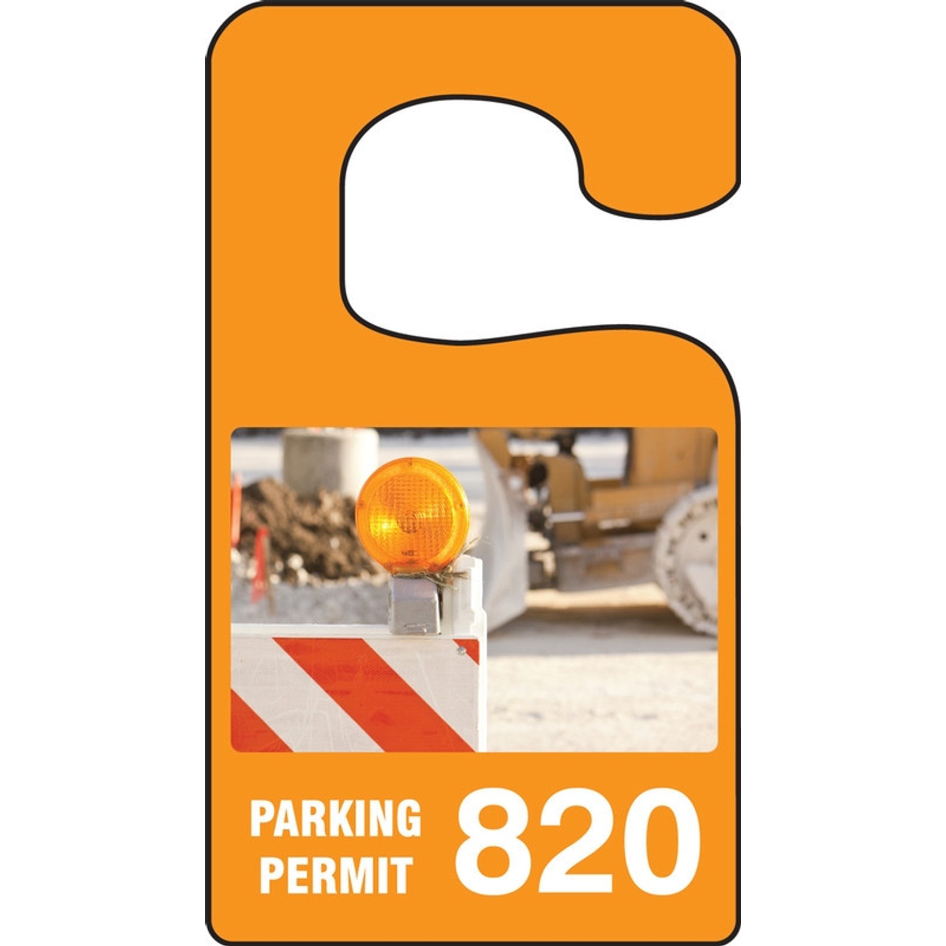 VERTICAL HANGING TAGS: PARKING PERMIT - CONSTRUCTION Teal Series: 400-499 4 7/8" x 2 3/4" 100/Pack - TNT942TLE