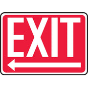Safety Sign: Exit (Left Arrow) 7" x 10" Accu-Shield 1/Each - MEXT446XP