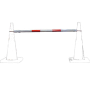 Cortina 03-829CB-R Retractable Cone Bar, 4-6' L, White/Red - 03-829-CB-R