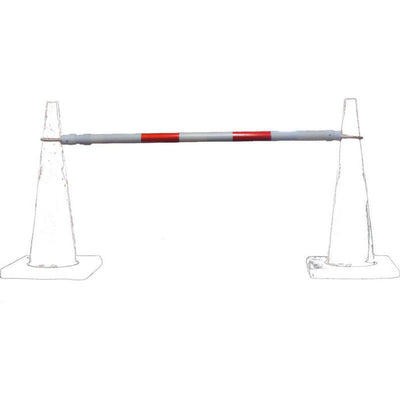 Cortina 03-829CB-O Orange/WhiteRetractable Cone Bar 4' to 8'