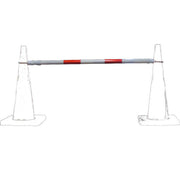 Cortina 03-829CB-R Red/White Retractable Cone Bar 6' to 10'