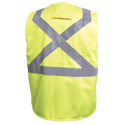 Black Stallion Hi-Vis Class 2 FR Cotton Vest - Yellow - VF1110-HY