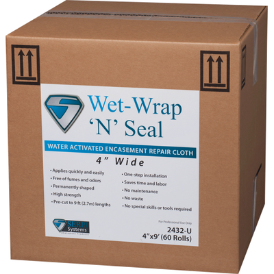 Fiberlock SERPI Wet - Wrap 'N' Seal - Wet - Wrap 'N'Seal - 4" x 9' Roll (60/Case) - 2432-U