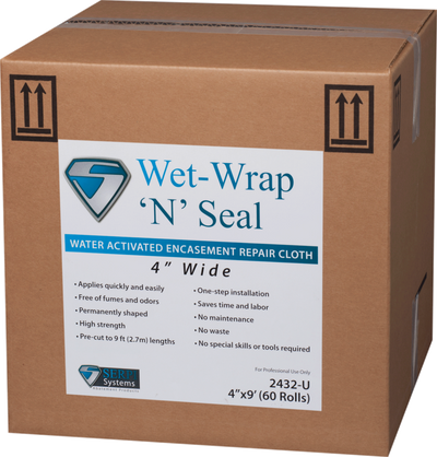 Fiberlock SERPI Wet - Wrap 'N' Seal - Wet - Wrap 'N'Seal - 4" x 9' Roll (60/Case) - 2432-U