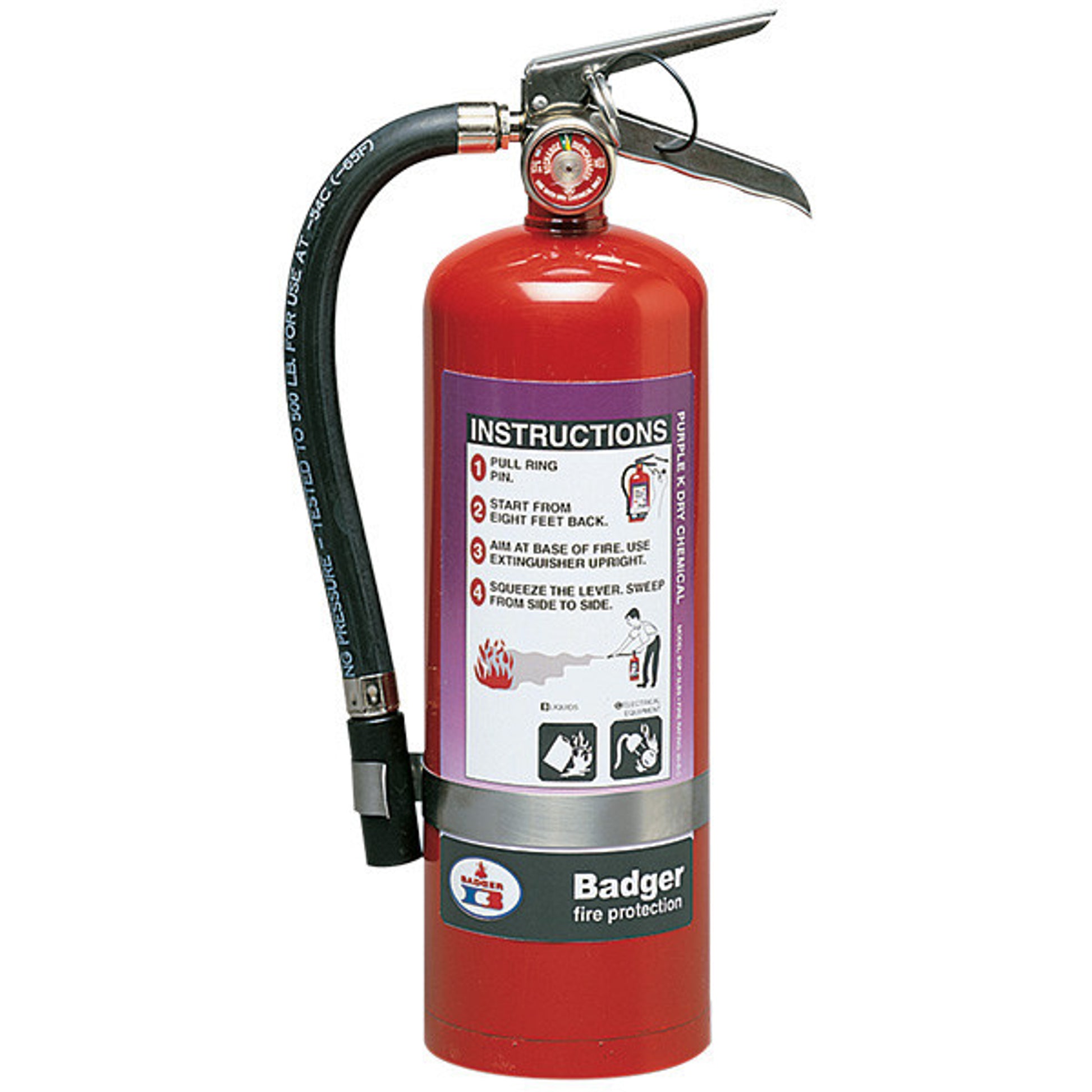 Badger Extra 5 lb Purple K Fire Extinguisher w/ Wall Hook - 23488