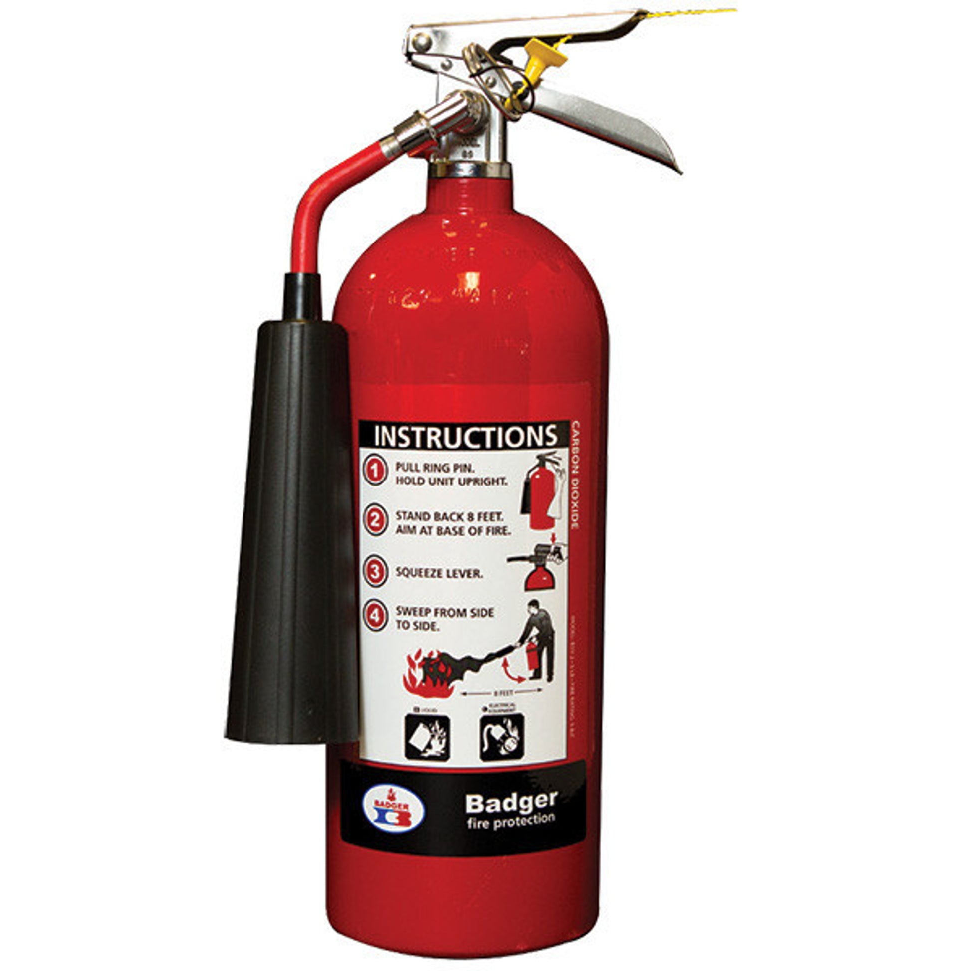 Badger Extra 5 lb CO2 Fire Extinguisher w/ Wall Hook - 21111