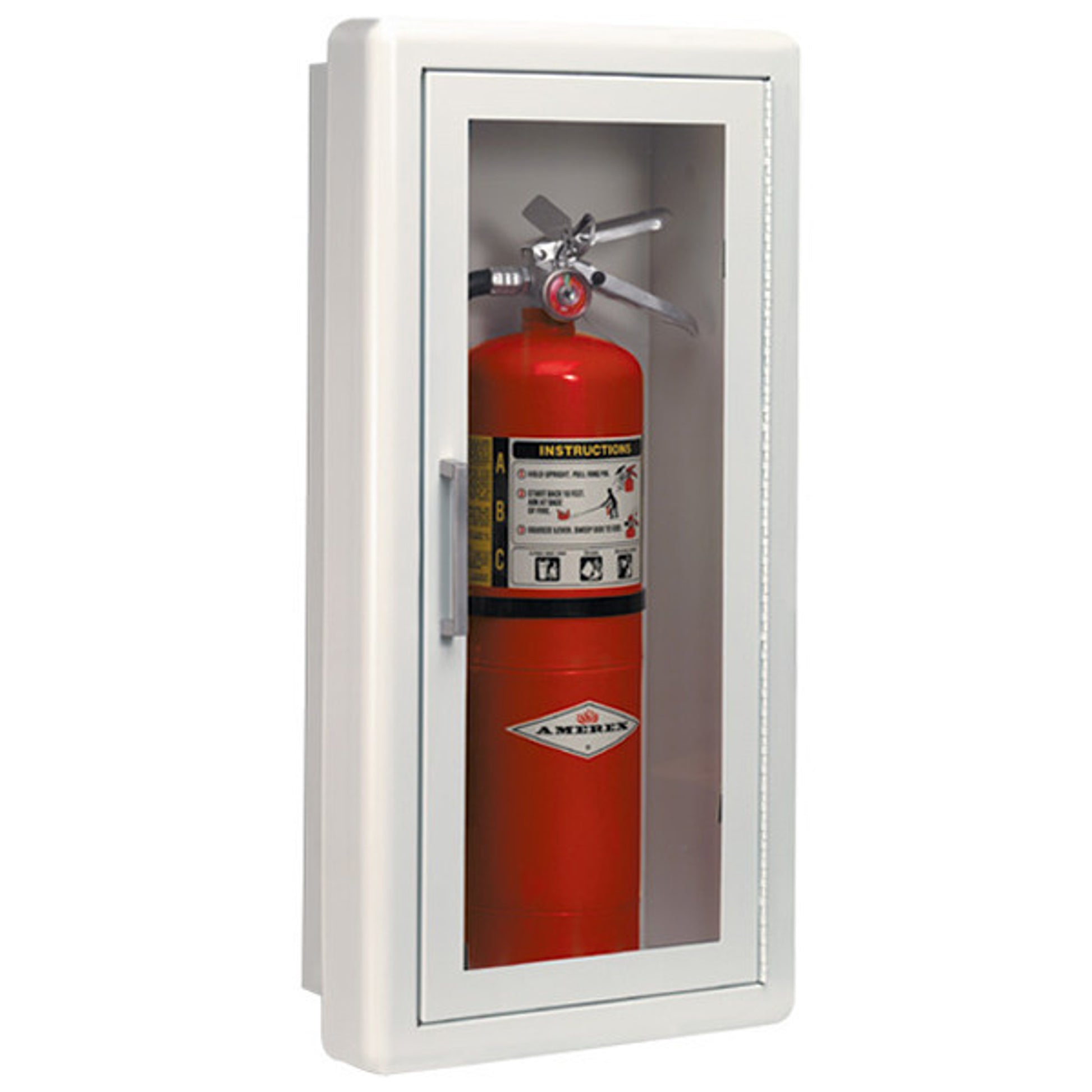 JL Industries Ambassador Series Steel Cabinet, Semi-Recessed (3"), 24"H x 10 1/2"W x 6"D, White, 1/Each - 1017F10