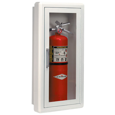 JL Industries Ambassador Series Steel Cabinet, Semi-Recessed (3"), 24"H x 10 1/2"W x 6"D, White, 1/Each - 1017F10