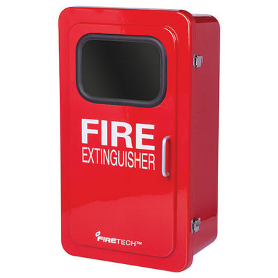 FireTech Fiberglass Extinguisher Cabinet, 27 1/8"H x 15 3/4"W x 10 1/2"D, Red, 1/Each - FGC26