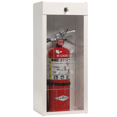 JL Industries Classic Series Metal Extinguisher Cabinet, 19 13/16"H x 8 1/2"W x 6 1/4"D, White, 2/Box - 916LS