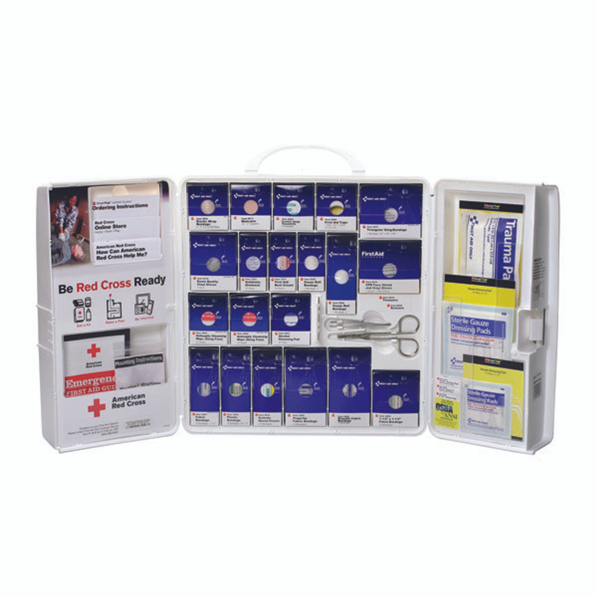 50-Person SmartCompliance Red Cross Standard Industrial First Aid Kit w/o Medications - 1001RC0103AC