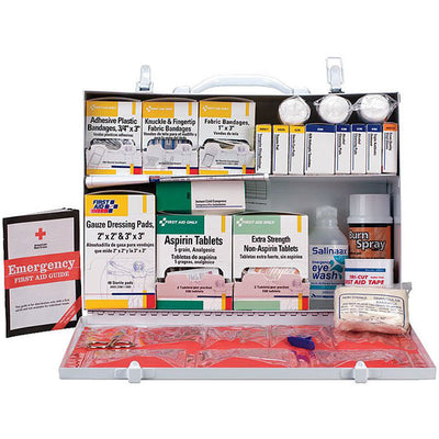 2-Shelf, 75-Person First Aid Station w/ 8-Pocket Liner - 245OP