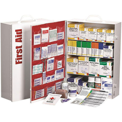 4-Shelf, 150-Person First Aid Station w/ 20-Pocket Liner, 1/Each - 248OP