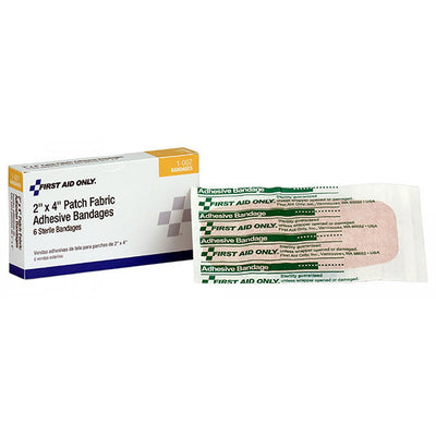 Adhesive Strips, Light Woven Fabric, Extra Large, 2" x 4 1/2", 6/Box - 1007