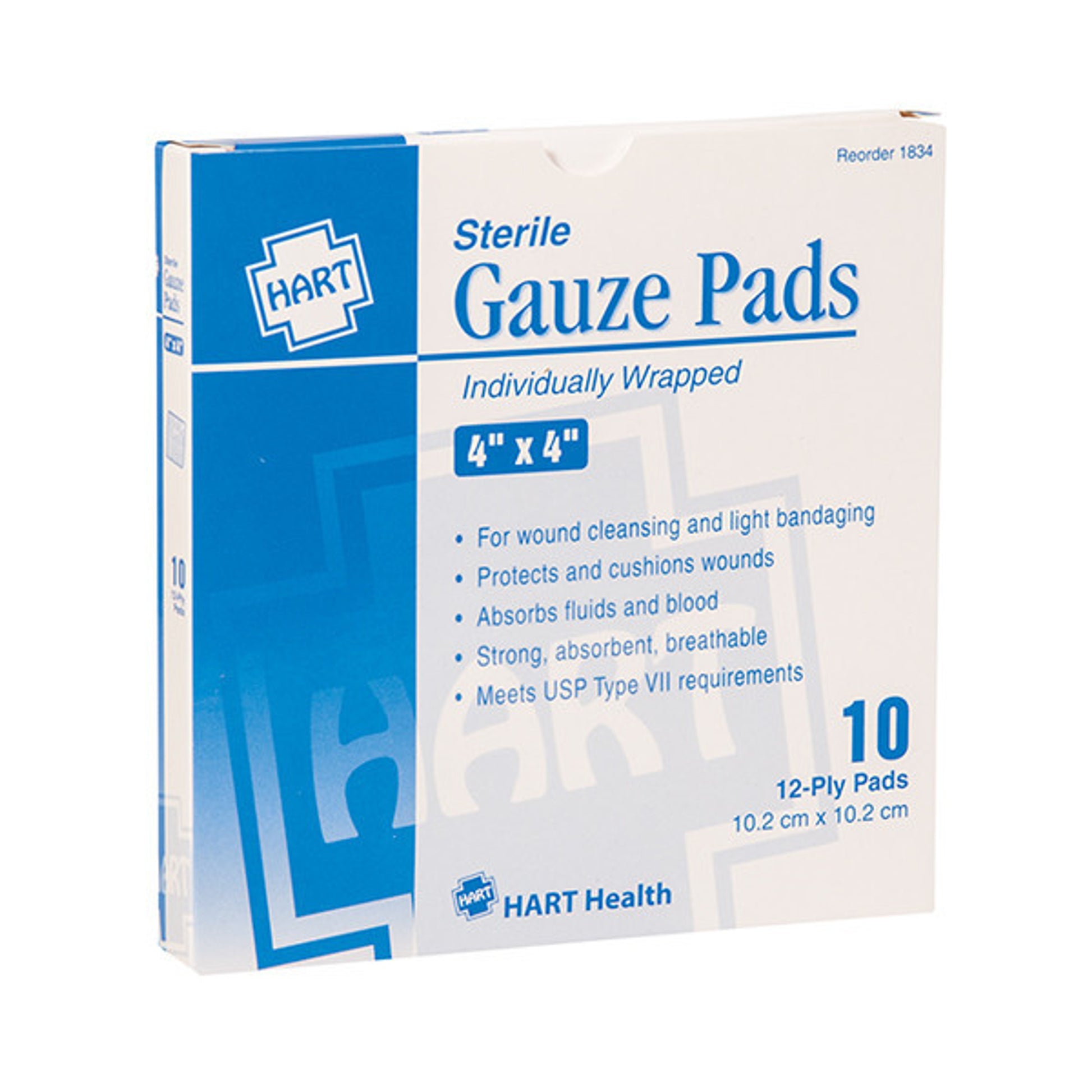 Sterile Gauze Pads (Unitized Refill), 4" x 4", 10/Box - 3300
