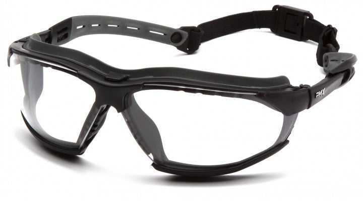 Pyramex Isotope Black Gray Body/ Clear H2Max Anti-Fog Lens Safety Eyewear