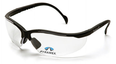 Pyramex V2 Readers Black Frame/Clear + 2.0 Anti-Fog Lens Safety Eyewear
