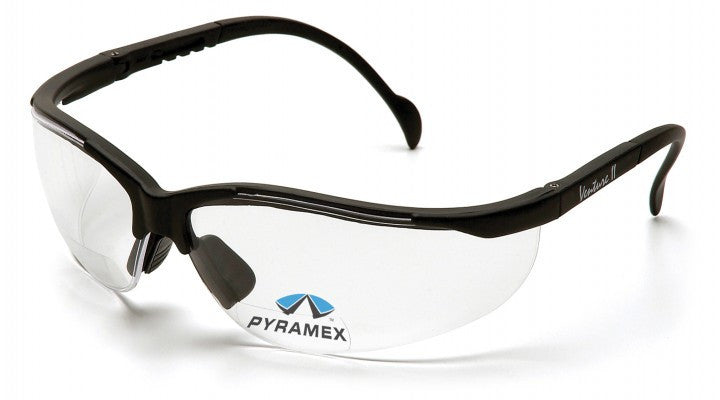 Pyramex Venture II Readers Clear +2.5 Lens with Black Frame - SB1810R25