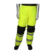 PIP Class E Hi-Vis Insulated Bib Pants with Black Trim 318-1775-LY
