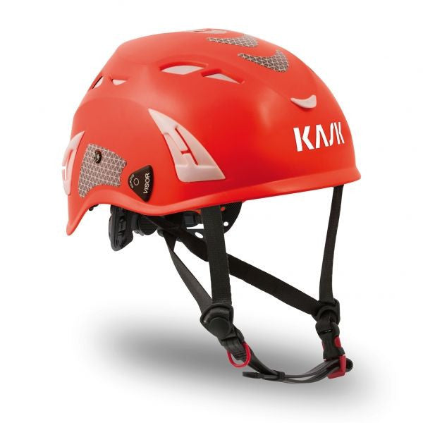 Kask Superplasma HD Hi-Viz Type 1 Class C Vented Red Fluorescent Safety Helmet - WHE00037-223