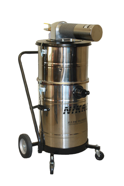 Nikro 15 Gallon Stainless Steel Pneumatic WET/DRY HEPA Vacuum - AHW15150-S