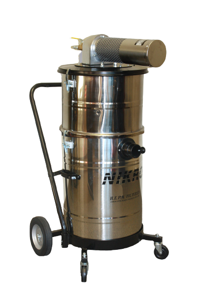 Nikro 15 Gallon Stainless Steel Pneumatic WET/DRY HEPA Vacuum - AHW15150-S