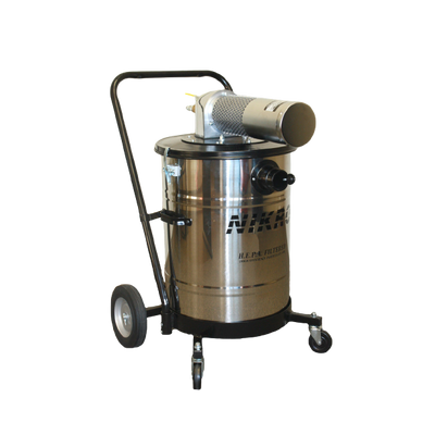 Nikro 15 Gallon Stainless Steel Pneumatic DRY HEPA Vacuum - AHD15150-S