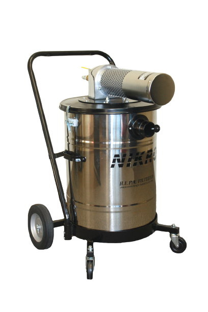 Nikro 15 Gallon Stainless Steel Pneumatic DRY HEPA Vacuum - AHD15150-S