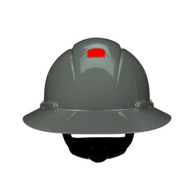 3M SecureFit Full Brim Hard Hat H-808SFR-UV - Gray 4-Point Pressure Diffusion Ratchet Suspension with UVicator - 20 EA/Case