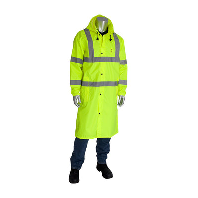 PIP Viz ANSI Type R Class 3 Value All Purpose 48" Raincoat - 353-1048 - 1/EA