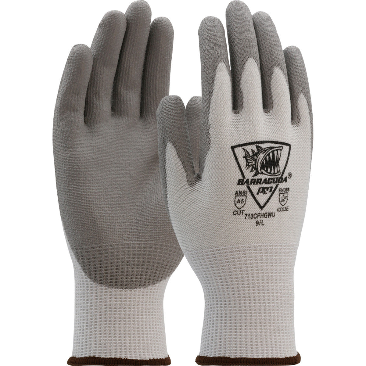 PIP Barracuda Seamless Knit Polykor Blended Glove with Polyurethane Coated Flat Grip on Palm & Fingers - 713CFHGWU - Cut Level 5 - 1/Pair