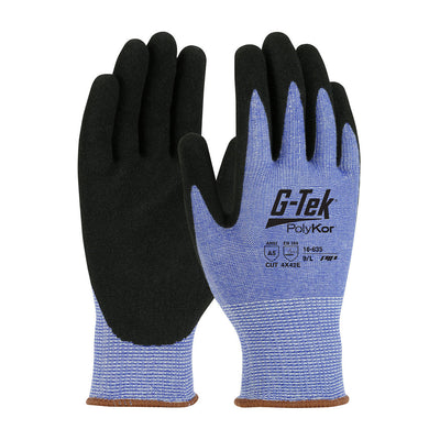 PIP G-Tek PolyKor Seamless Knit PolyKor Blended Glove with Nitrile Coated MicroSurface Grip on Palm & Fingers - 16-635 - Cut Level A5 - 1/Pair