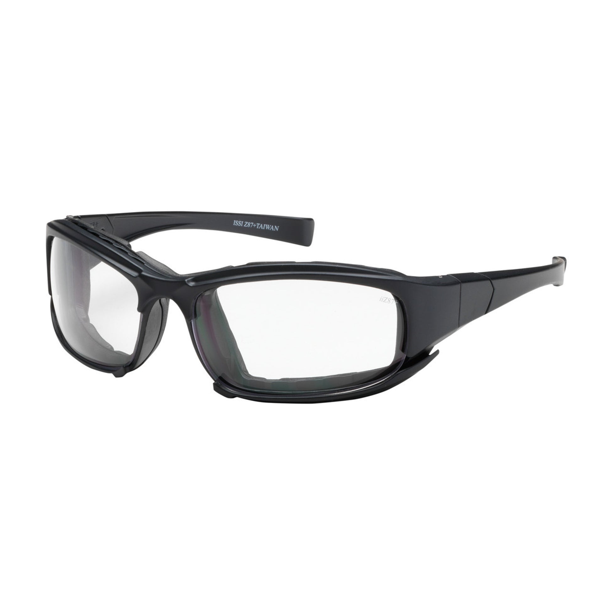 PIP Cefiro Full Frame Safety Glasses with Black Frame - Rubber Foam Padding - Clear Lens and Anti-Scratch / Anti-Fog Coating - 250-CE-10090 - Box/12 Pair