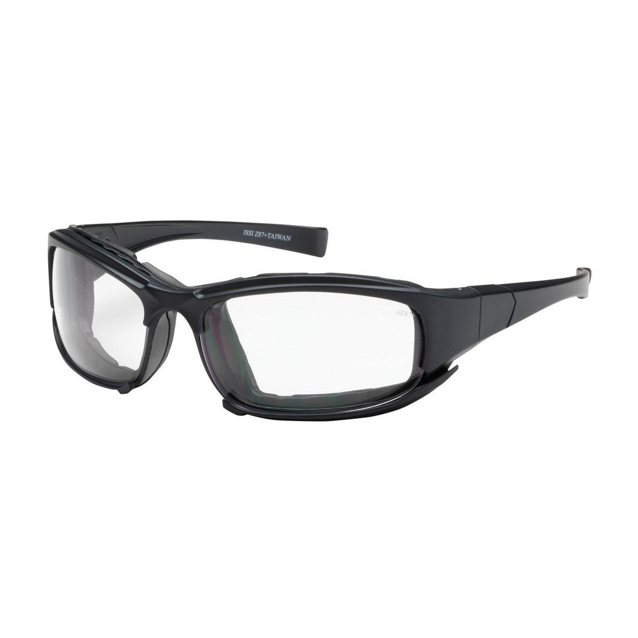PIP Cefiro Full Frame Safety Glasses with Black Frame - Rubber Foam Padding - Clear Lens and Anti-Scratch / Anti-Fog Coating - 250-CE-10090 - Box/12 Pair