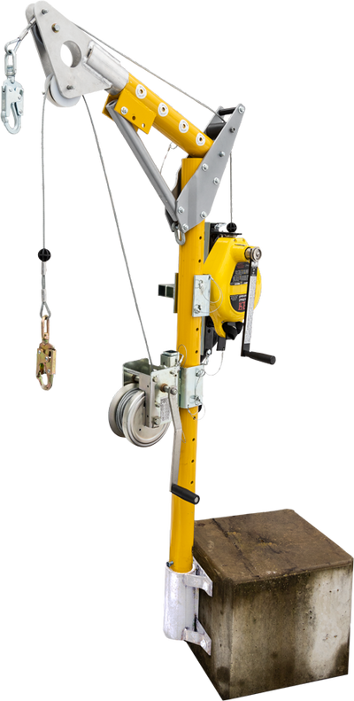 French Creek Wall Mount Sleeve PD8 Base Confined Space Entry Kit w/ 50' SRL & Winch