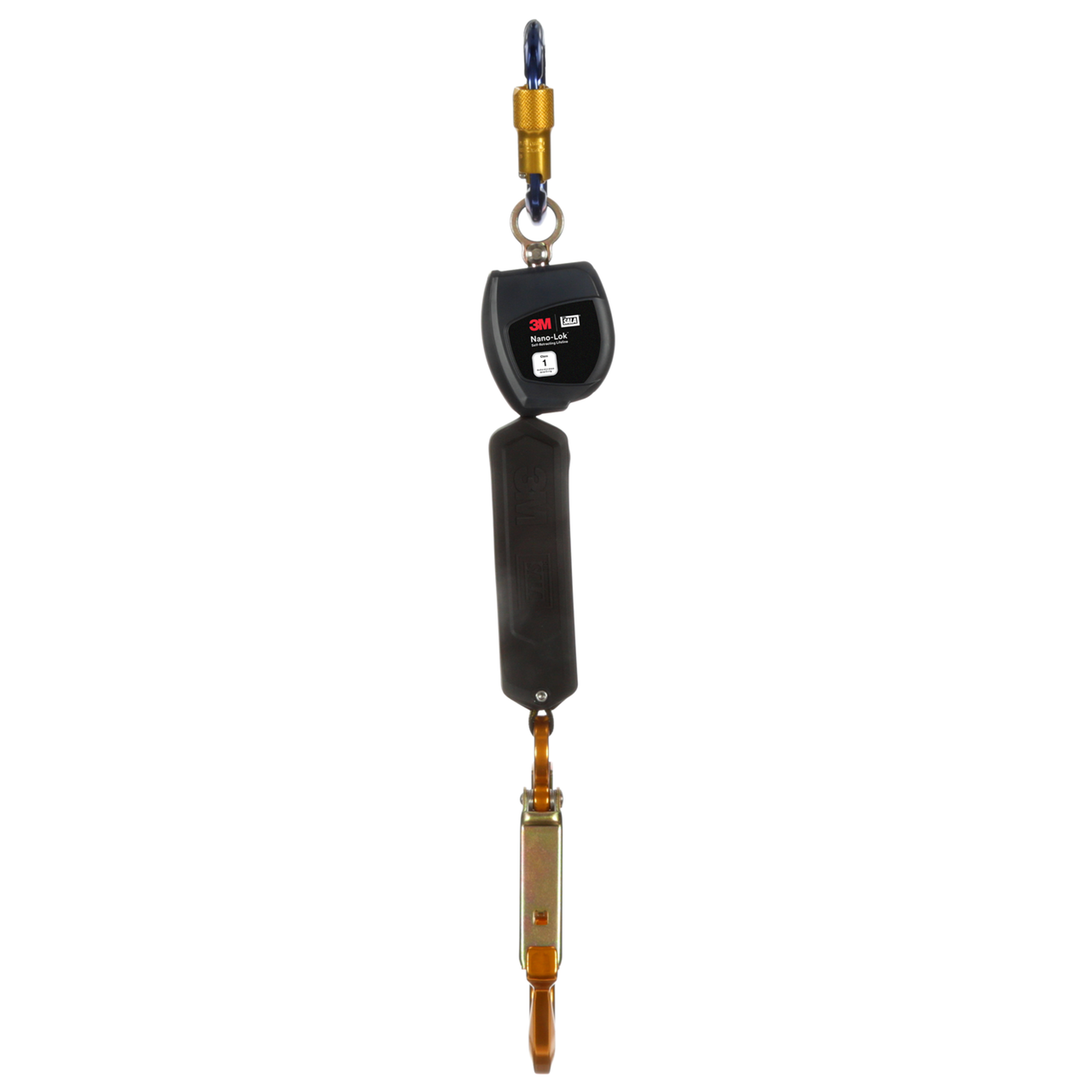3M DBI-SALA 6 ft. Class 1 Nano-Lok Self Retracting Lifeline with Anchor Hook - Web Aluminum Rebar Hook - 3100529