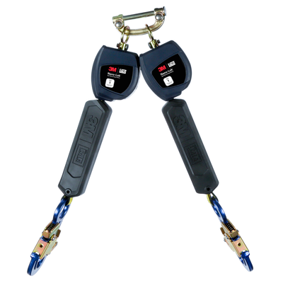3M DBI-SALA 6 ft. Class 1 Nano-Lok Twin-Leg Self Retracting Lifeline - Web Swivel Snap Hook - 3100547