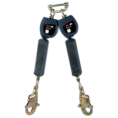3M DBI-SALA 6 ft. Class 1 Nano-Lok Twin-Leg Self Retracting Lifeline - Web Swivel Snap Hook - 3100549