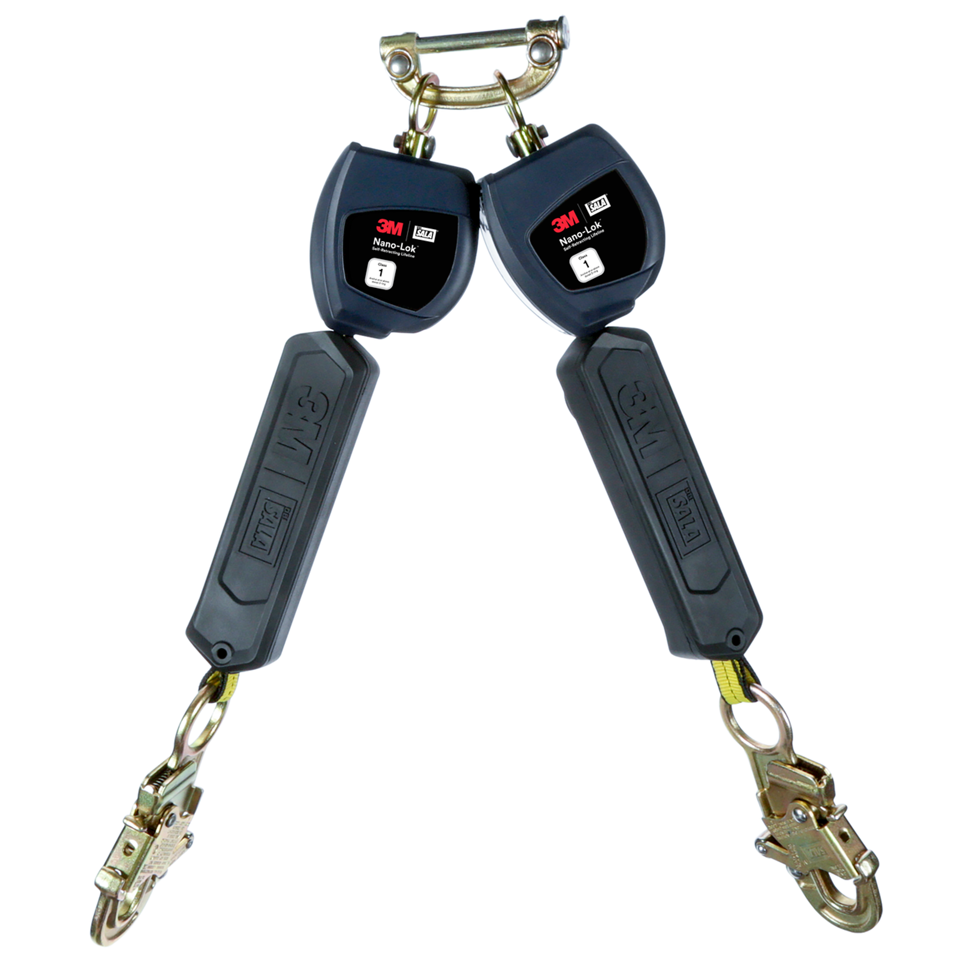 3M DBI-SALA 6 ft. Class 1 Nano-Lok Twin-Leg Self Retracting Lifeline - Web Steel Snap Hook - 3100550