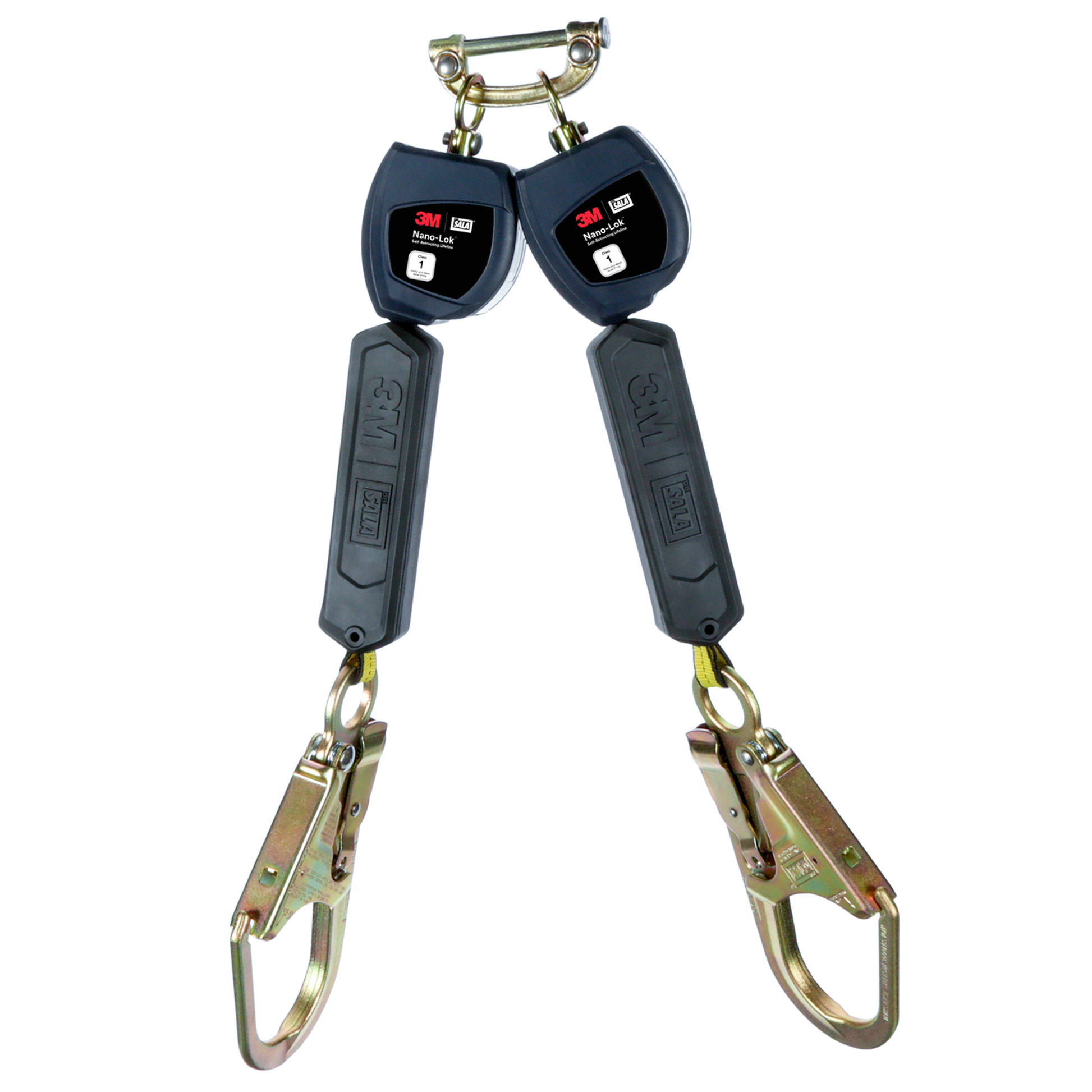 3M DBI-SALA 6 ft. Class 1 Nano-Lok Twin-Leg Self Retracting Lifeline - Web Steel Rebar Hook - 3100551