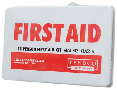 First Aid Only: First Aid Kit 25 Person Plastic ANSI 2021 Class A w/ Jendco Logo