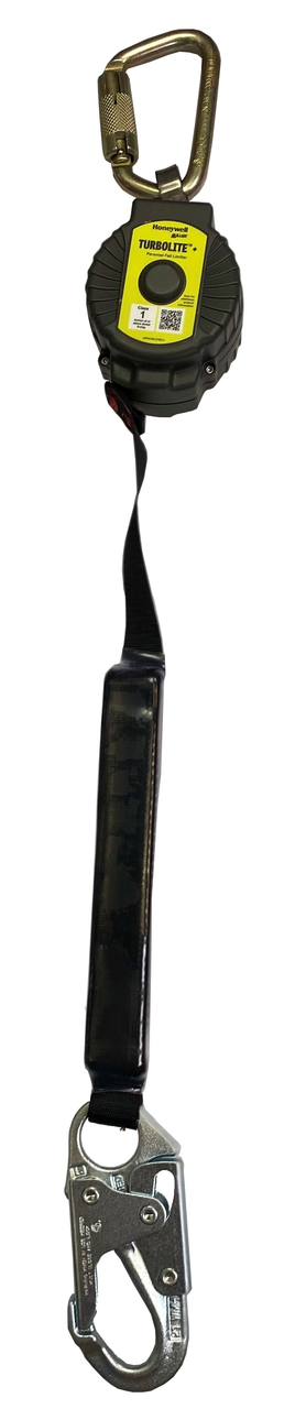 Miller TurboLite+ 6FT Class 1 Single-Leg SRL w/Steel Locking Snap Hook Lifeline Connector - MTL-OHW1-01/6FT